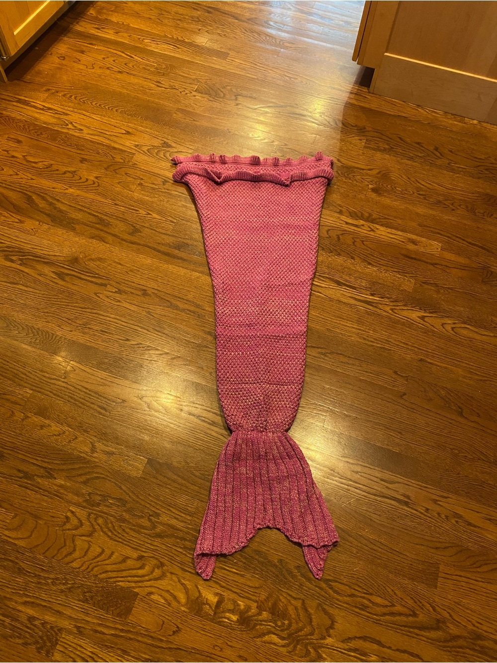 Handmade Pink Mermaid Tail blanket